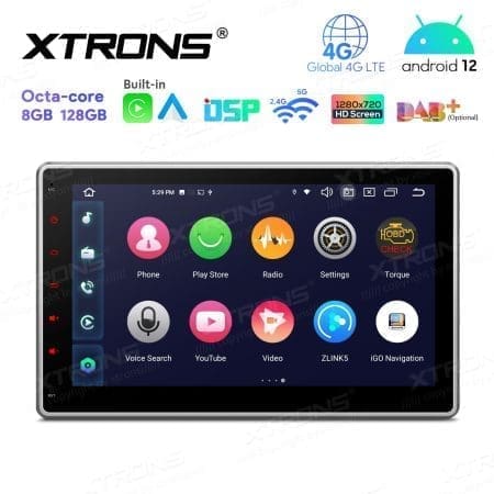 Rádio Xtrons Android 12 10.1" Octa-Core MTK 8GB 128GB Universal 2DIN Rotativo - Image 4