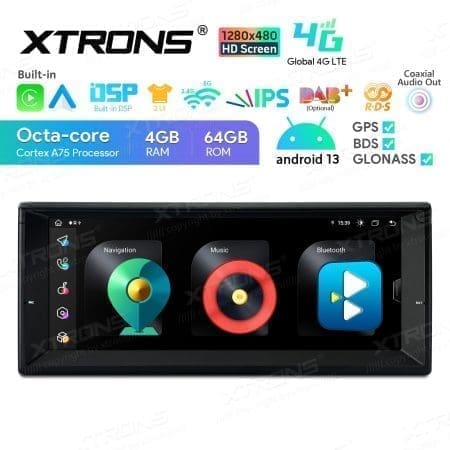 Rádio Xtrons Android 13 10.25" Octa-Core BMW Série 7 E38 Série 5 E39 4GB 64GB