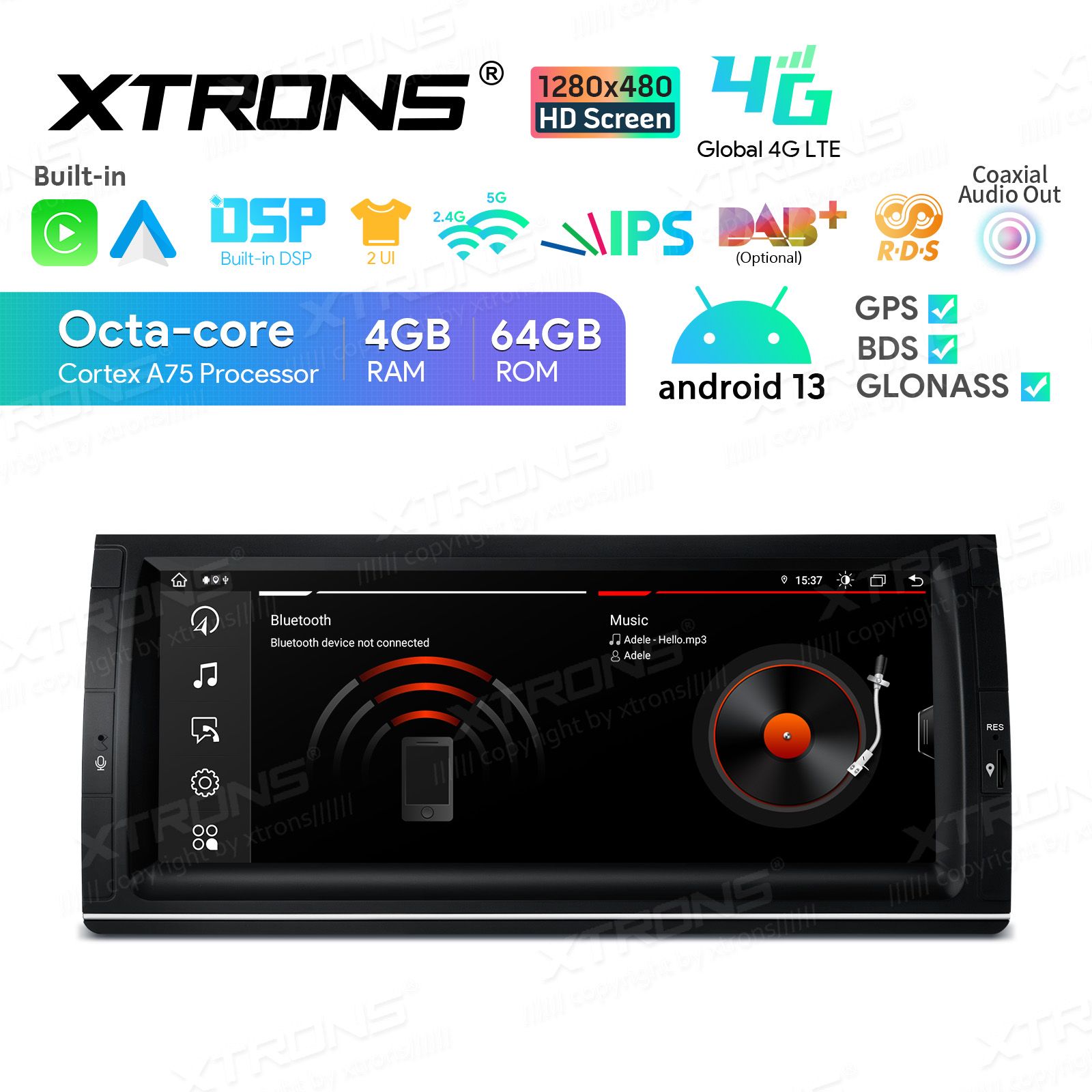 Rádio Xtrons Android 13 10.25" Octa-core BMW X5 E53 4GB 64GB 1999-2006 - Image 3