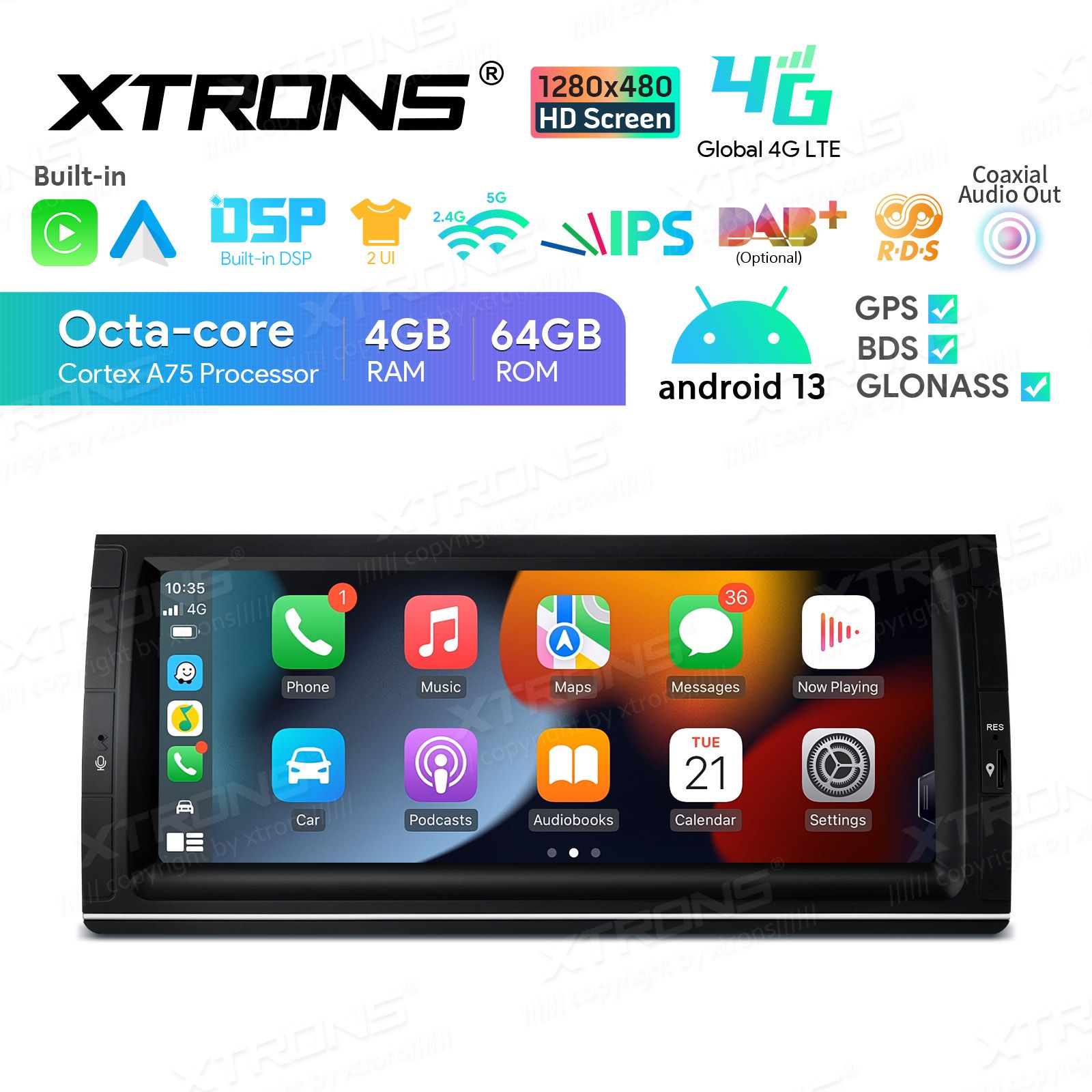 Rádio Xtrons Android 13 10.25" Octa-core BMW X5 E53 4GB 64GB 1999-2006 - Image 4