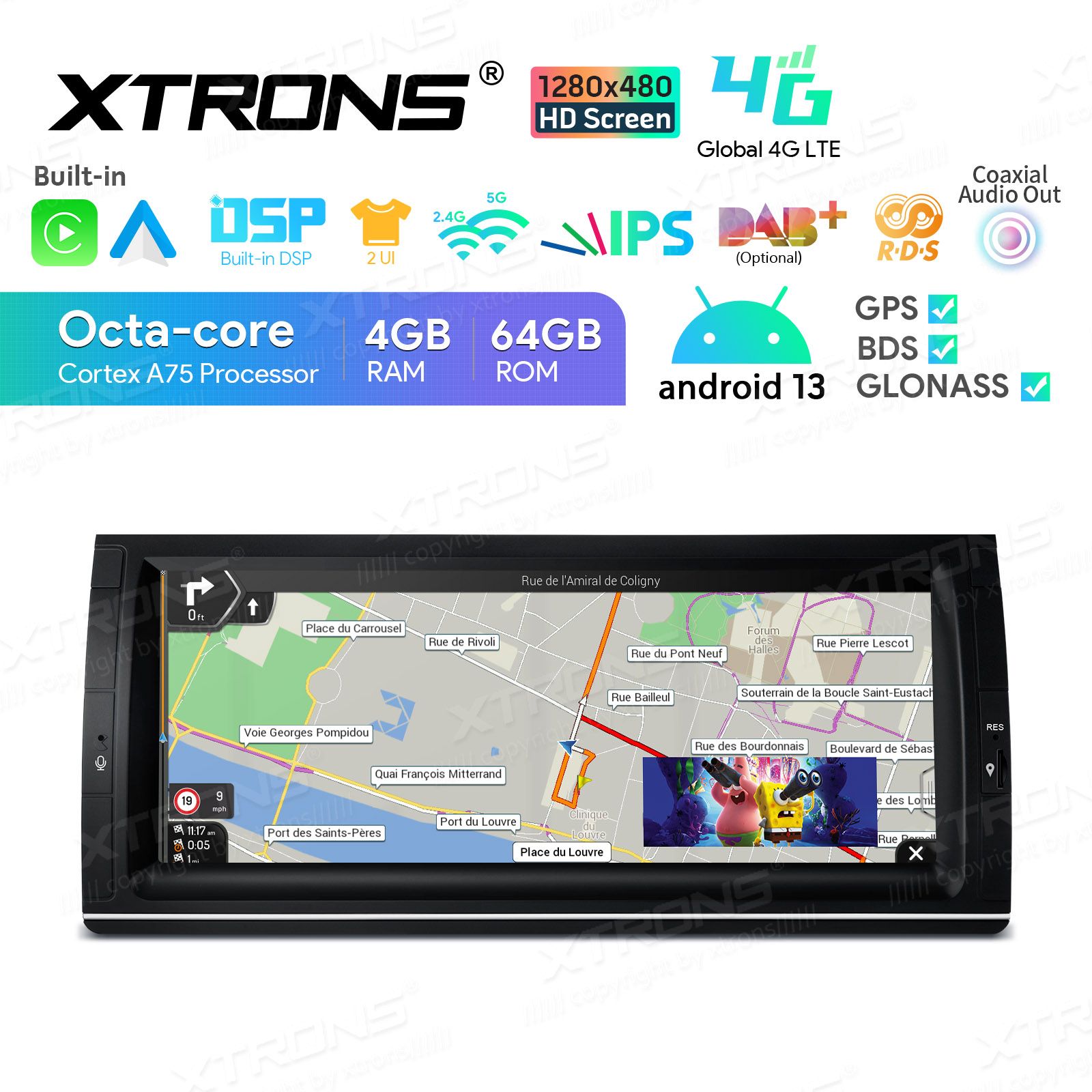 Rádio Xtrons Android 13 10.25" Octa-core BMW X5 E53 4GB 64GB 1999-2006 - Image 6