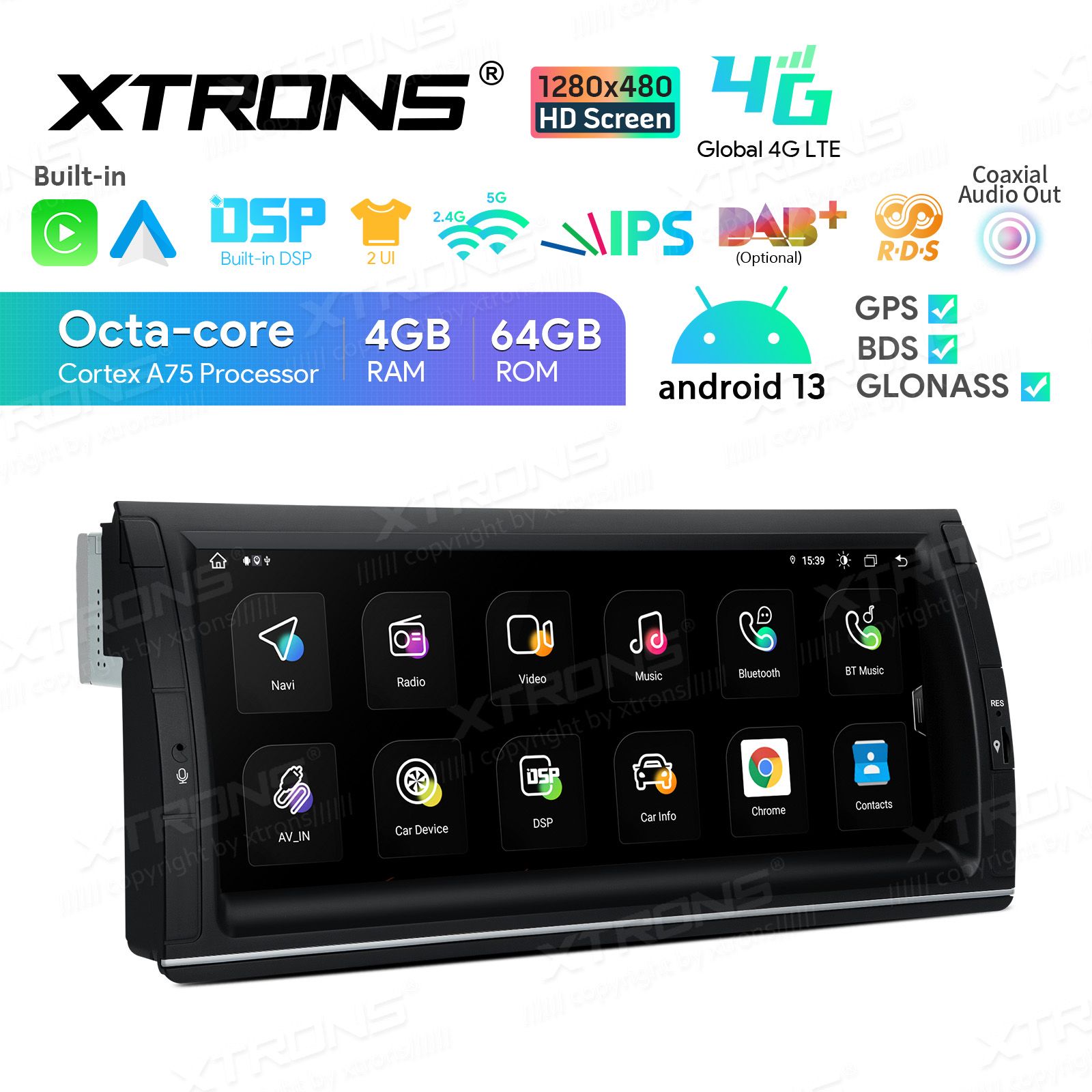 Rádio Xtrons Android 13 10.25" Octa-core BMW X5 E53 4GB 64GB 1999-2006 - Image 7