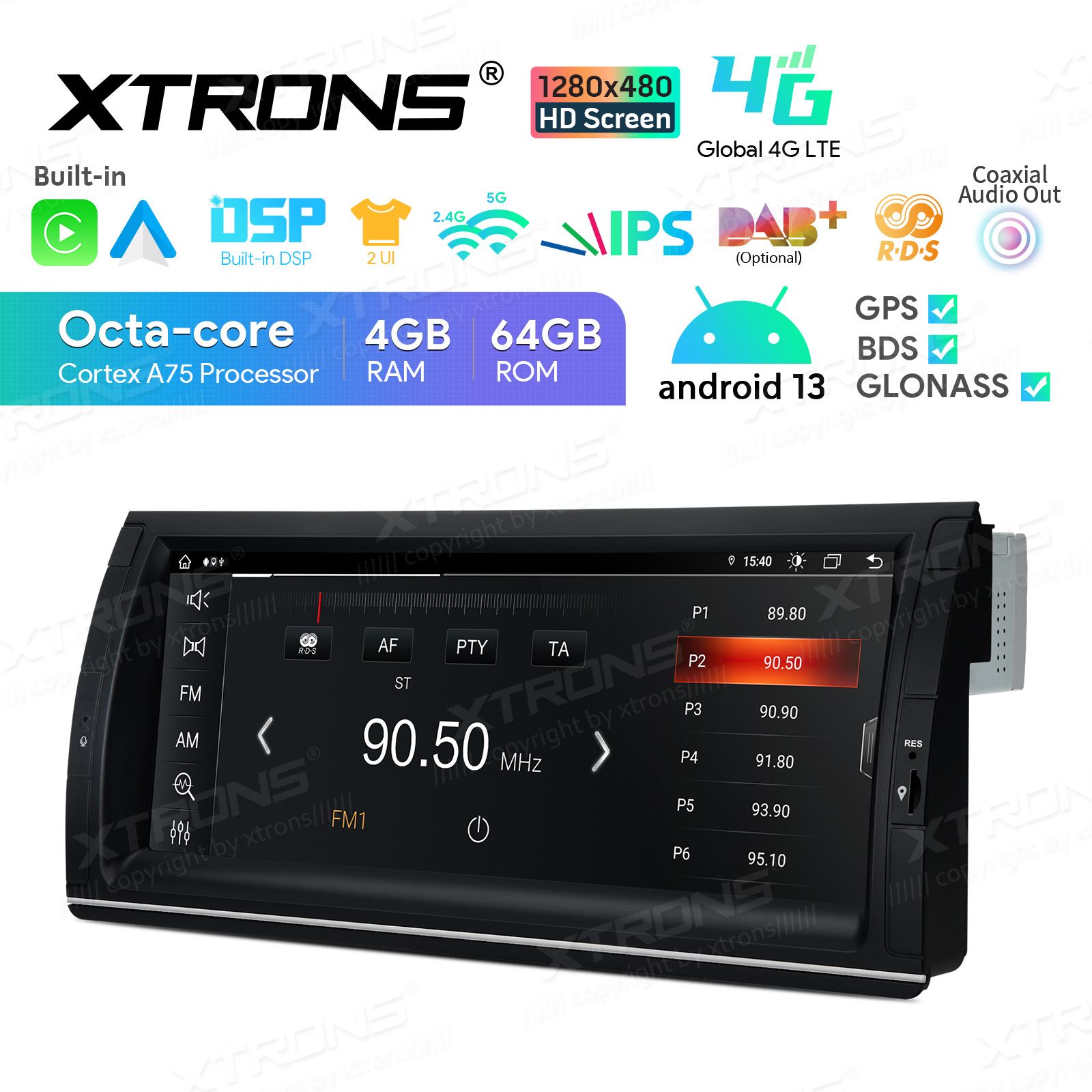 Rádio Xtrons Android 13 10.25" Octa-core BMW X5 E53 4GB 64GB 1999-2006 - Image 8