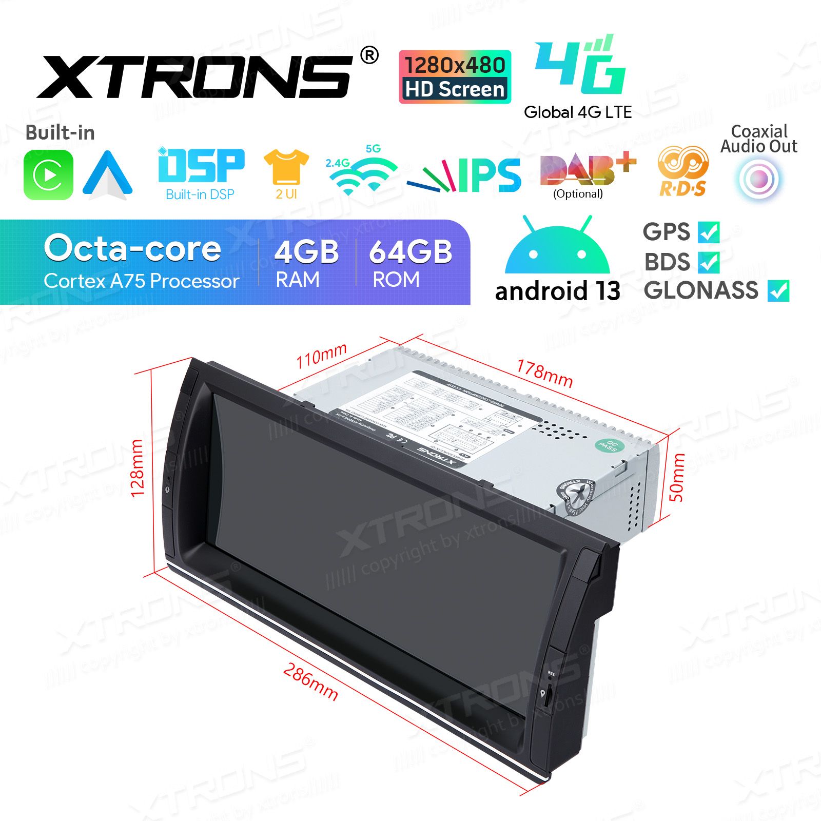 Rádio Xtrons Android 13 10.25" Octa-core BMW X5 E53 4GB 64GB 1999-2006 - Image 9