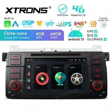 Rádio Xtrons Android 13 7" Octa Core 4GB 64GB BMW Série 3 E46 Rover 75 MG ZT - Image 3
