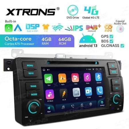 Rádio Xtrons Android 13 7" Octa Core 4GB 64GB BMW Série 3 E46 Rover 75 MG ZT - Image 8