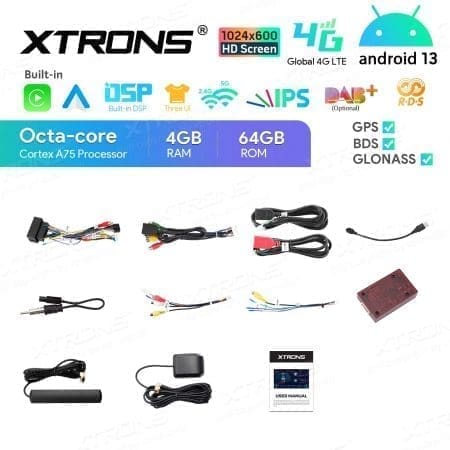 Rádio Xtrons Android 13 7" Octa Core 4GB 64GB Fiat 500 2016-2020 - Image 12