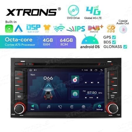 Rádio Xtrons Android 13 7" Octa-Core 4GB 64GB Seat Leon 2013-2018