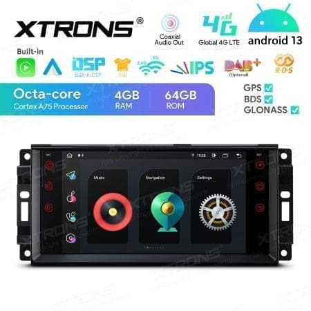 Rádio Xtrons Android 13 7" Octa-Core 4GB 64GB Jeep, Dodge e Chrysler - Image 3