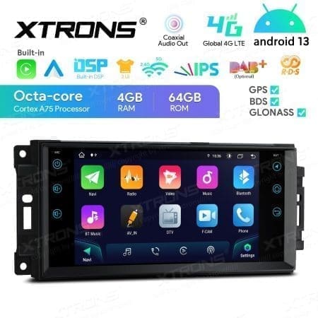 Rádio Xtrons Android 13 7" Octa-Core 4GB 64GB Jeep, Dodge e Chrysler - Image 8
