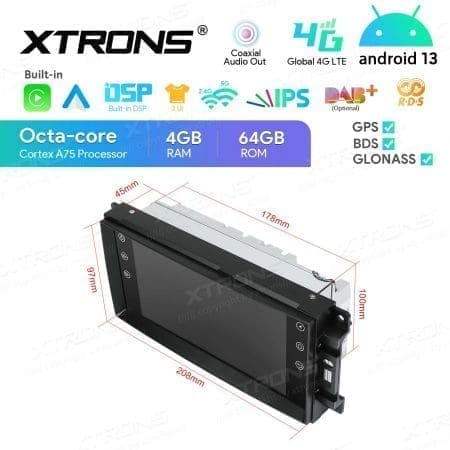 Rádio Xtrons Android 13 7" Octa-Core 4GB 64GB Jeep, Dodge e Chrysler - Image 10