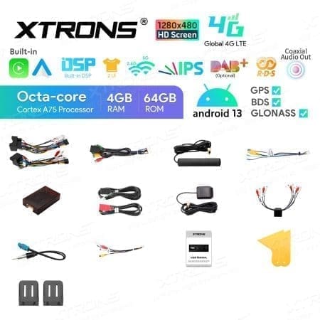 Rádio Xtrons Android 13 8.8" Octa-Core 4GB 64GB Audi A3 8P - Image 11