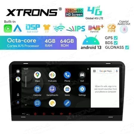 Rádio Xtrons Android 13 8.8" Octa-Core 4GB 64GB Audi A3 8P - Image 5