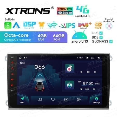 Rádio Xtrons Android 13 9" Octa-core 4GB 64GB Porsche Cayenne 2003-2010