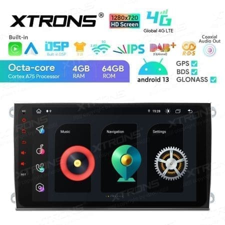 Rádio Xtrons Android 13 9" Octa-core 4GB 64GB Porsche Cayenne 2003-2010 - Image 3