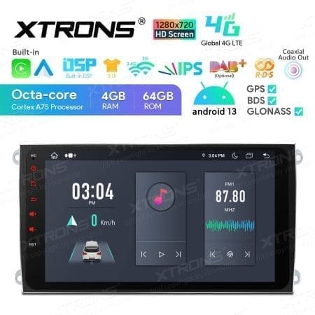 Rádio Xtrons Android 13 9" Octa-core 4GB 64GB Porsche Cayenne 2003-2010 - Image 4