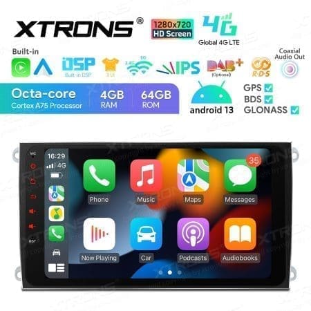 Rádio Xtrons Android 13 9" Octa-core 4GB 64GB Porsche Cayenne 2003-2010 - Image 5