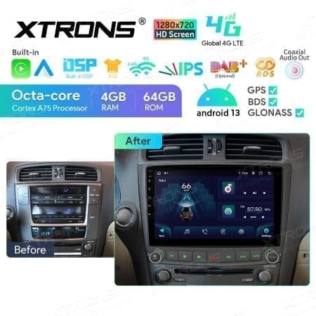 Rádio Xtrons Android 13 10.1" Octa-Core 4GB 64GB Lexus IS200/IS220/IS250/IS300/IS350 Saloon 2006-2012 - Image 13
