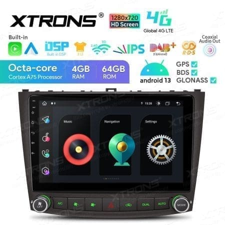 Rádio Xtrons Android 13 10.1" Octa-Core 4GB 64GB Lexus IS200/IS220/IS250/IS300/IS350 Saloon 2006-2012 - Image 3