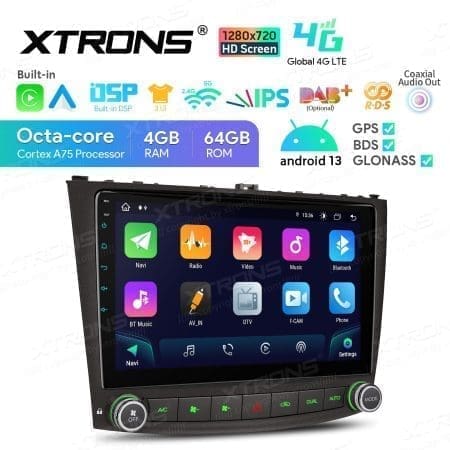 Rádio Xtrons Android 13 10.1" Octa-Core 4GB 64GB Lexus IS200/IS220/IS250/IS300/IS350 Saloon 2006-2012 - Image 8