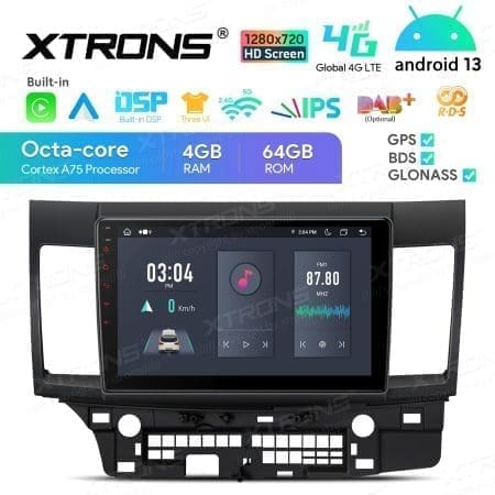 Rádio Xtrons Android 13 10.1" Octa-core Mitsubishi Lancer Evolution 4GB 64GB 2007-2017 - Image 4