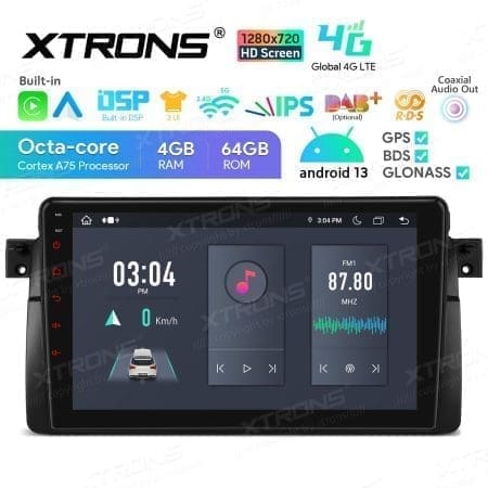 Rádio Xtrons Android 13 9" Octa-core 4GB 64GB BMW Série 3 E46 Rover 75 MG ZT - Image 4