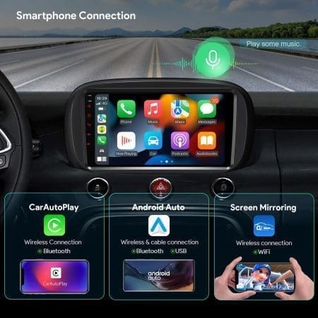 Rádio Xtrons Android 13 9" Octa-core 4GB 64GB Fiat 500X 2015-2020 - Image 16