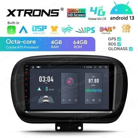 Rádio Xtrons Android 13 9" Octa-core 4GB 64GB Fiat 500X 2015-2020 - Image 4