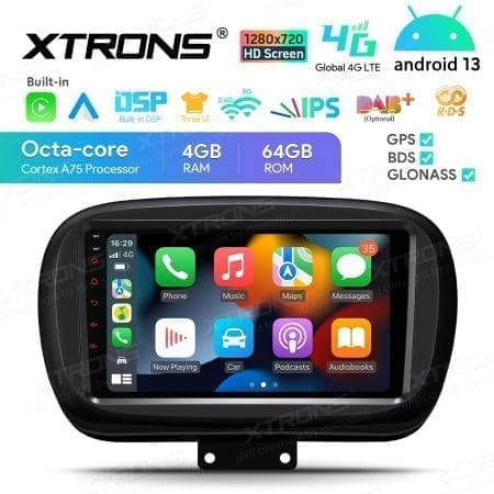 Rádio Xtrons Android 13 9" Octa-core 4GB 64GB Fiat 500X 2015-2020 - Image 5