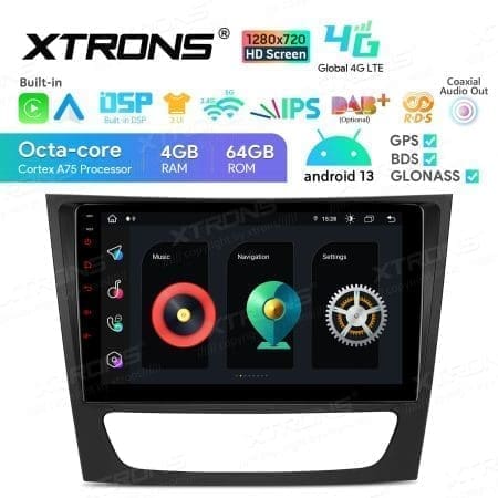 Rádio Xtrons Android 13 9" Octa-Core 4GB 64GB Mercedes E-Class W211 2002-2008 CLS Class W219 2005-2006 - Image 3