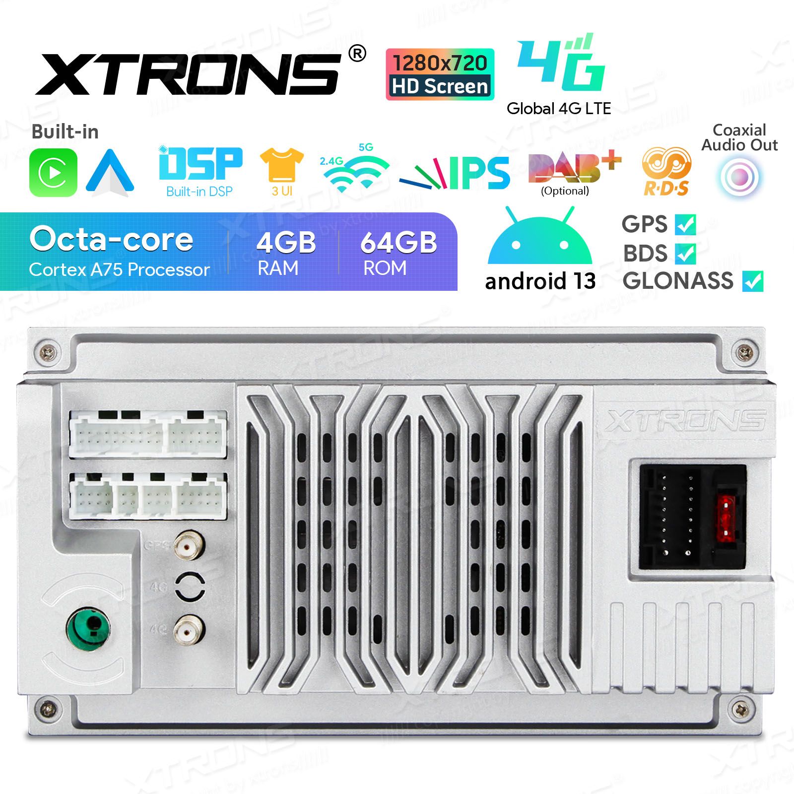 Rádio Xtrons Android 13 9" Octa-core 4GB 64GB Mercedes-Benz S-Class W220 1998-2005 - Image 2