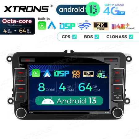 Rádio Xtrons Android 13 7" Octa-Core VW Skoda e Seat 4GB 64GB - Image 4