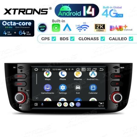 Rádio Xtrons Android 14 6.2" Octa-Core 4GB 64GB Fiat Punto Fiat Linea (2012-2016) - Image 6