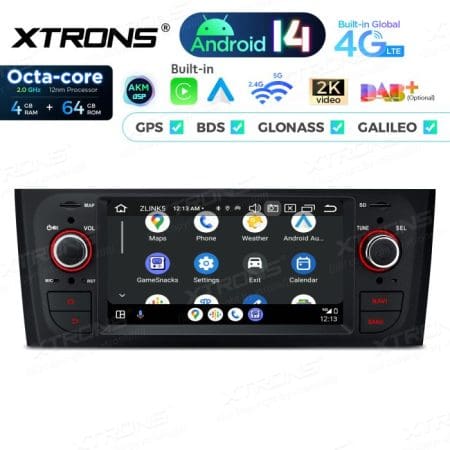 Rádio Xtrons Android 14 6.1" Octa-Core 4GB 64GB Fiat Grande Punto (2005-2009) Linea (2007-2011) - Image 6