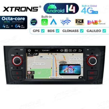 Rádio Xtrons Android 14 6.1" Octa-Core 4GB 64GB Fiat Grande Punto (2005-2009) Linea (2007-2011) - Image 8