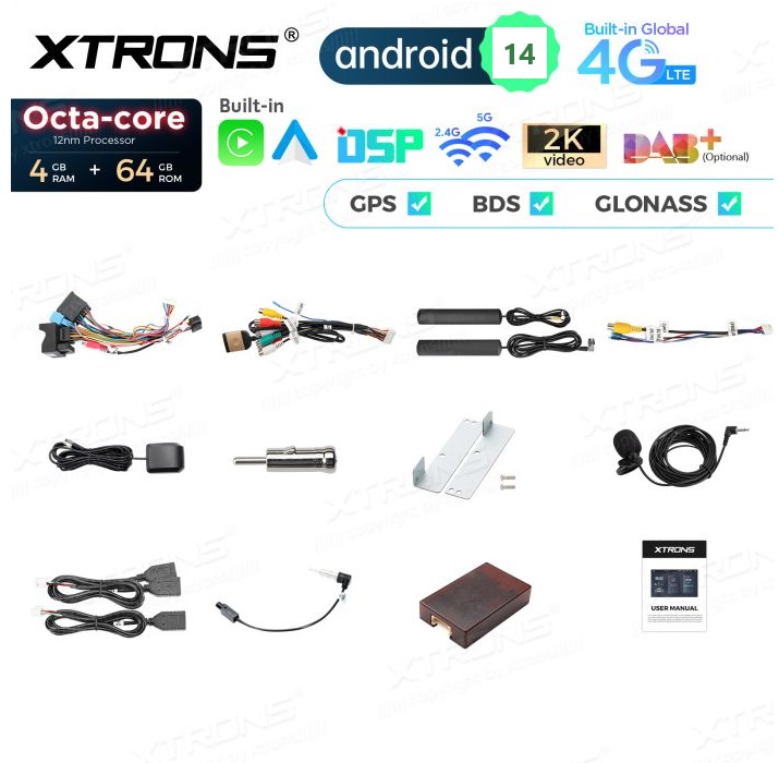 Rádio Xtrons Android 14 7" Octa-Core BMW E39 4GB 64GB 1995-2003 - Image 3