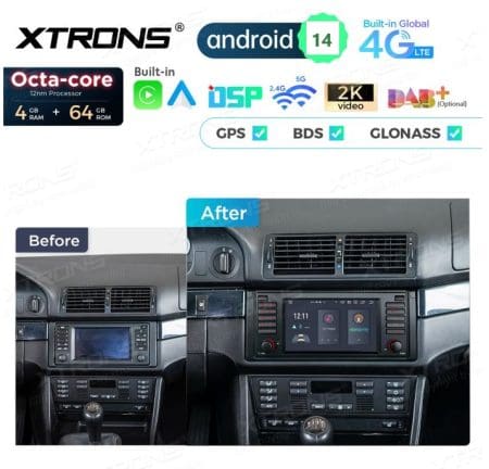Rádio Xtrons Android 14 7" Octa-Core BMW E39 4GB 64GB 1995-2003 - Image 7