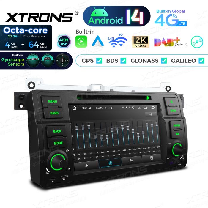 Rádio Xtrons Android 14 7" Octa-core BMW E46 (98-06) Rover 75 (99-05) MG ZT (01-05) 4GB 64GB com leitor de CD/DVD - Image 7
