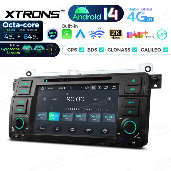 Rádio Xtrons Android 14 7" Octa-core BMW E46 (98-06) Rover 75 (99-05) MG ZT (01-05) 4GB 64GB com leitor de CD/DVD - Image 8
