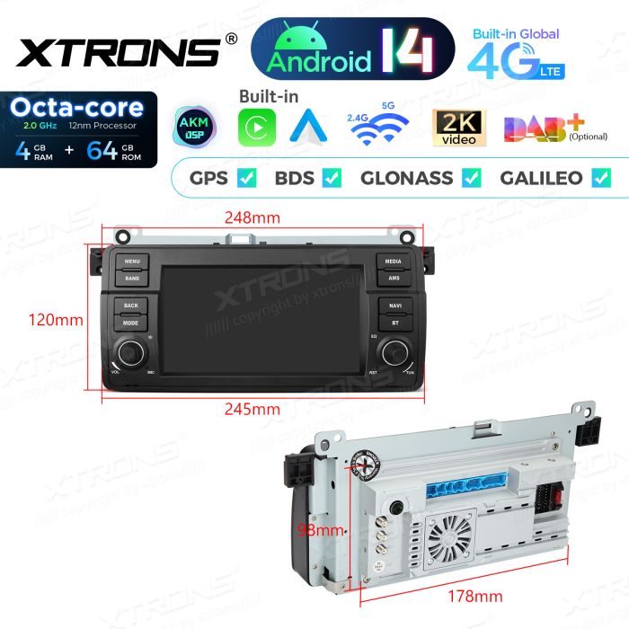 Rádio Android 14 7" Octa-core BMW E46 (98-06) Rover 75 (99-05) MG ZT (01-05) 4GB 64GB - Image 11