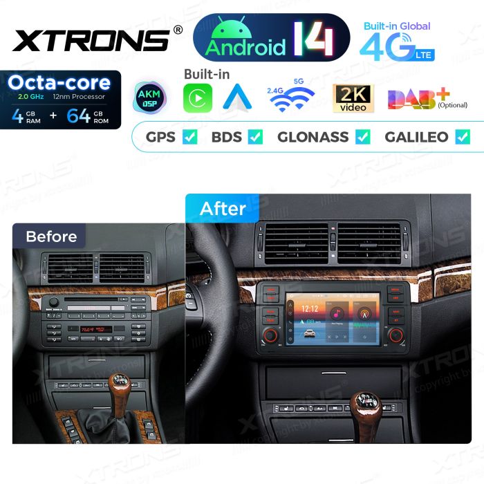 Rádio Android 14 7" Octa-core BMW E46 (98-06) Rover 75 (99-05) MG ZT (01-05) 4GB 64GB - Image 13