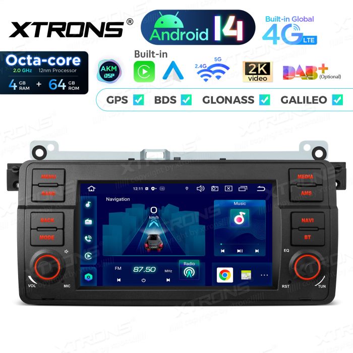 Rádio Android 14 7" Octa-core BMW E46 (98-06) Rover 75 (99-05) MG ZT (01-05) 4GB 64GB - Image 3