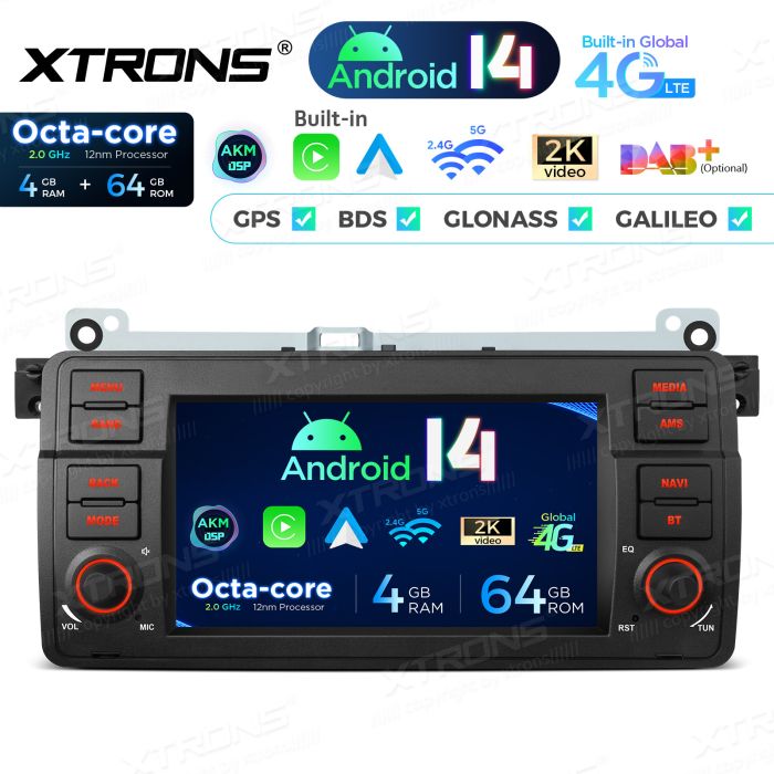 Rádio Android 14 7" Octa-core BMW E46 (98-06) Rover 75 (99-05) MG ZT (01-05) 4GB 64GB - Image 4