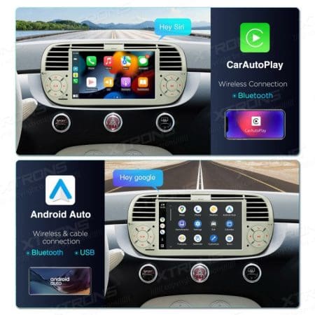 Rádio Xtrons Android 14 7" Octa-Core Fiat 500 (2007-2015) 4GB 64GB (creme) - Image 10