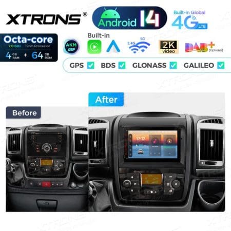 Rádio Xtrons Android 14 7" Octa-Core Fiat Ducato (2011-2015) 4GB 64GB - Image 11