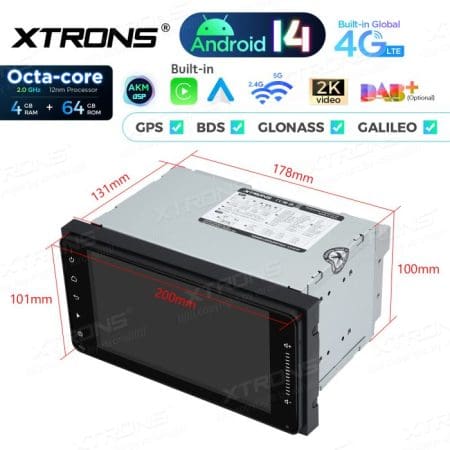 Rádio Xtrons Android 14 7" Octa-Core 4GB 64GB Toyota RAV4 Corolla Hilux (2001-2011) - Image 13