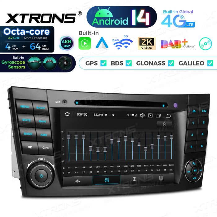 Rádio Xtrons Android 14 7" Octa-Core Mercedes-Benz E-W211 (2002-2008) CLS W219 (2005-2006) 4GB 64GB - Image 7