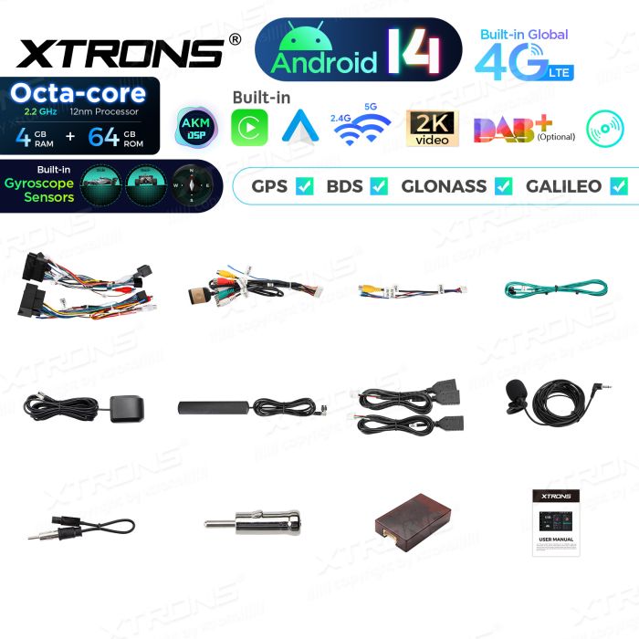 Rádio Xtrons Android 14 7" Octa-Core Mercedes A W169 B W245 Viano Vito W639 Sprinter W906 VW Crafter 7" - Image 11