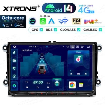 Rádio Android 14 9" Octa-Core VW, Skoda e Seat 4GB 64GB - Image 4