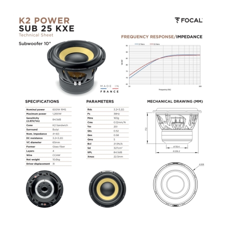 Subwoofer Focal K2 Power 25cm 25KXE - Image 3